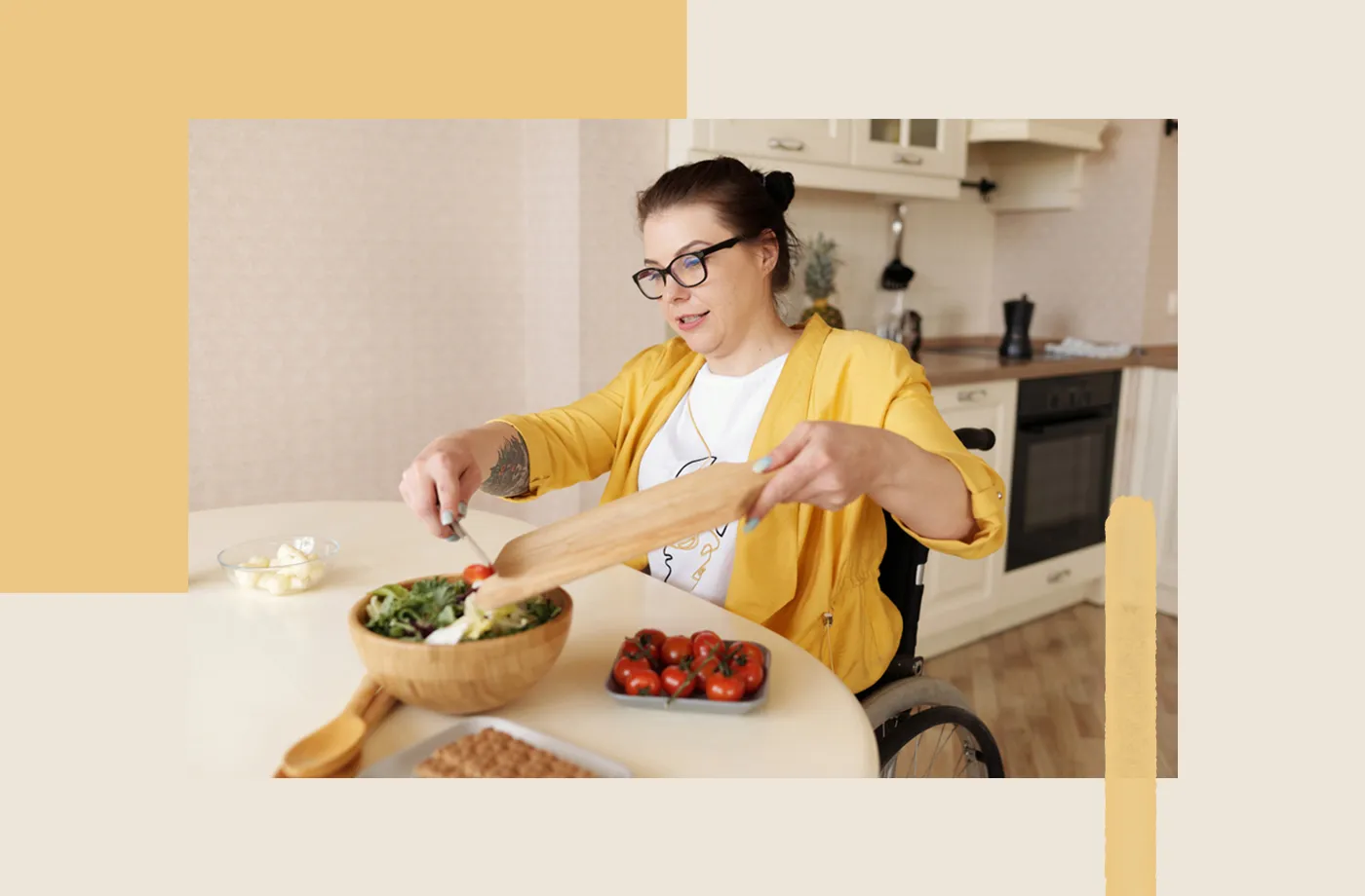 woman cooking with disabilities